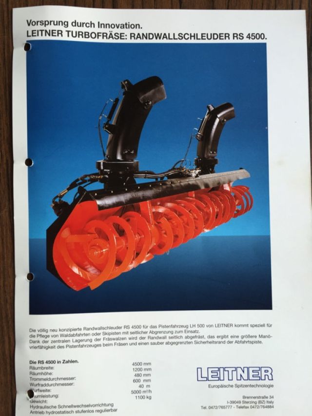LEITNER TURBOFRÄSE: Randwallschleuder RS4500