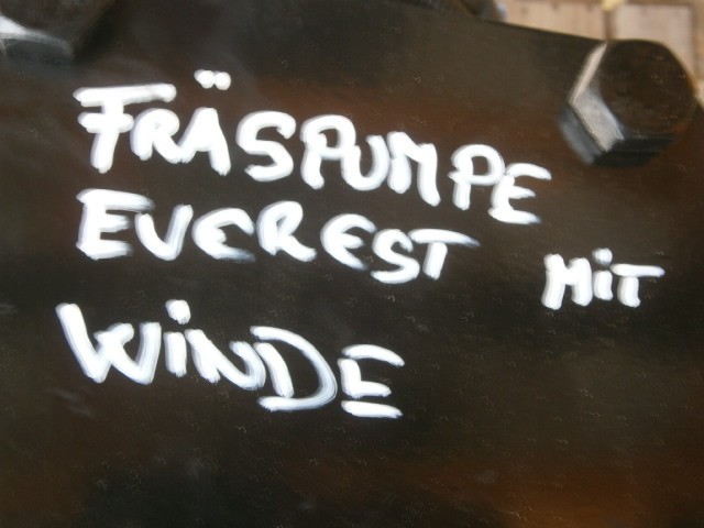 FRÄSPUMPE EVEREST MIT WINDE NR. 1500168