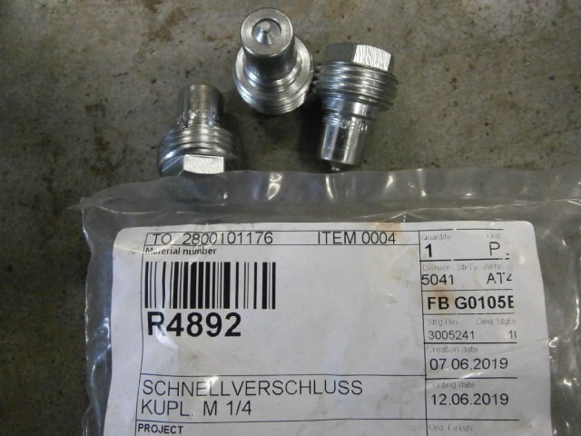SCHNELLVERSCHLUSS KUPPLUNGEN VERSCHIEDENE NEUE