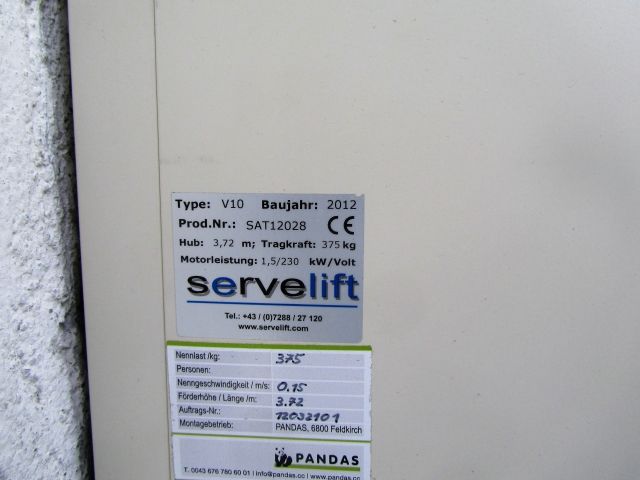 Personenaufzug servelift