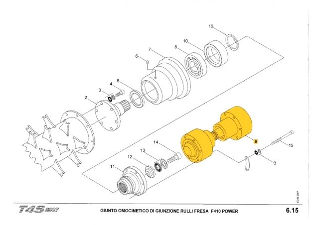 Gleichlaufgelenkwelle Powerfräse – PRINOTH T4S
