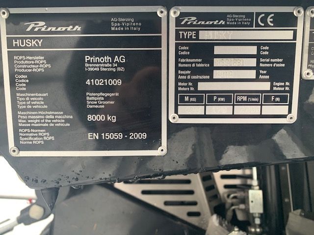 Prinoth Husky mit Personenkabine